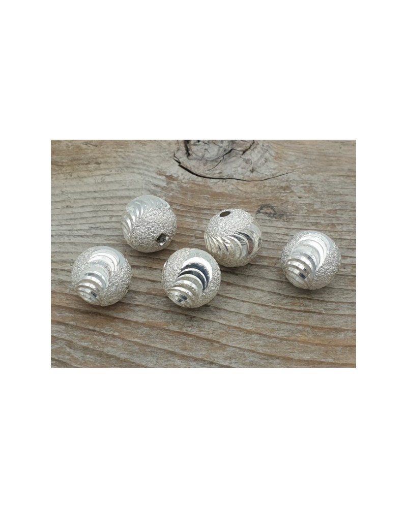 Zwischenteil, Kugel 12mm, "Neusilber"