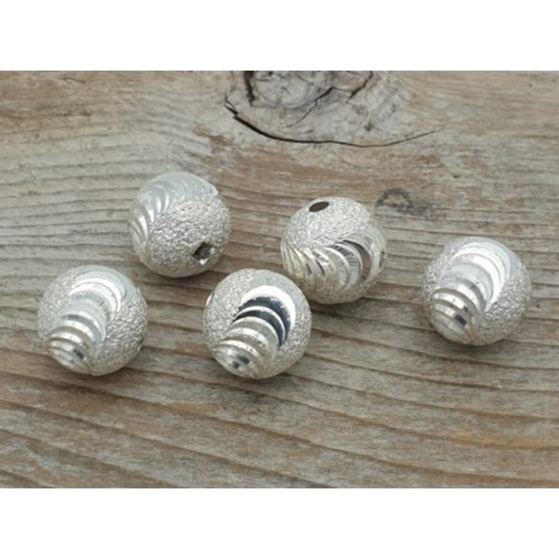 Zwischenteil, Kugel 12mm, "Neusilber"