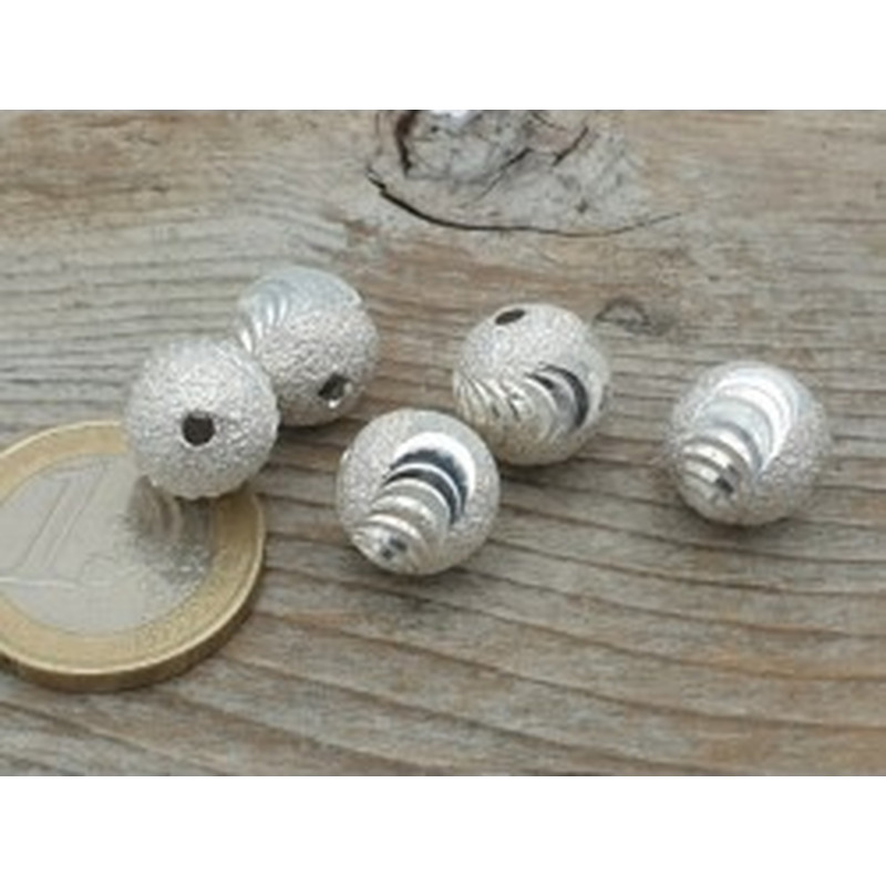 Zwischenteil, Kugel 12mm, "Neusilber" 2