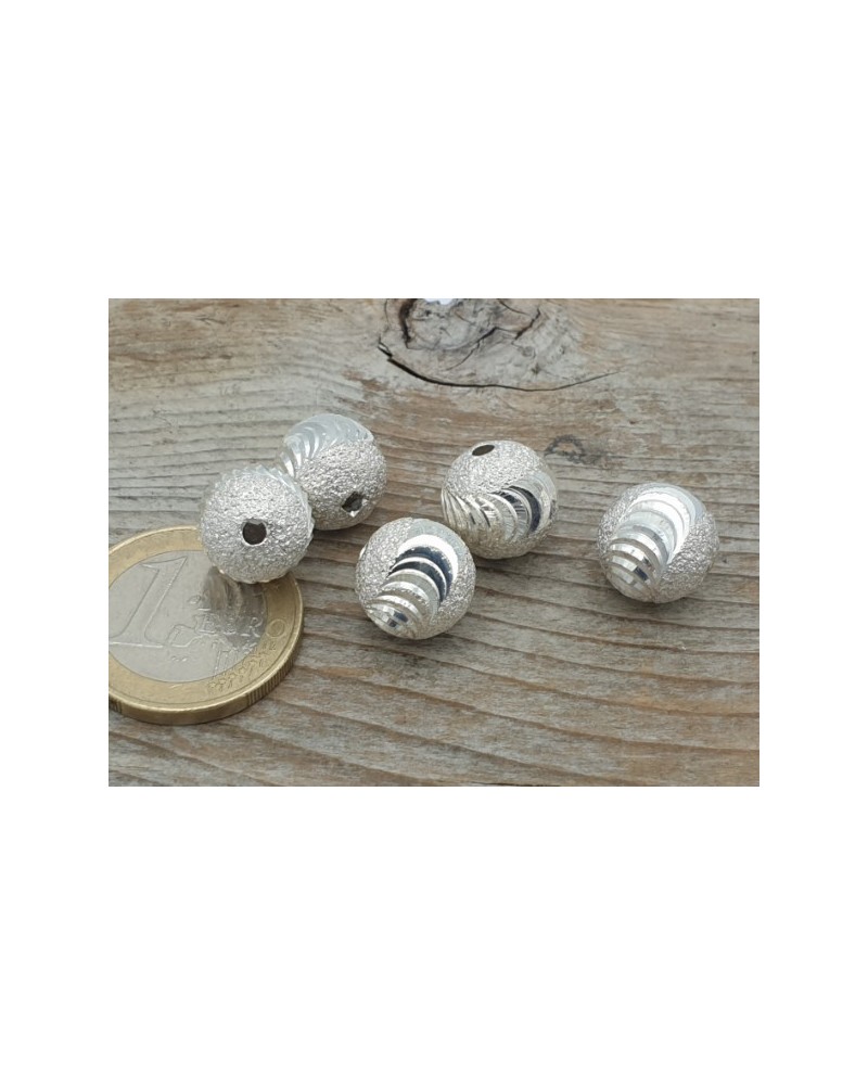Zwischenteil, Kugel 12mm, "Neusilber"