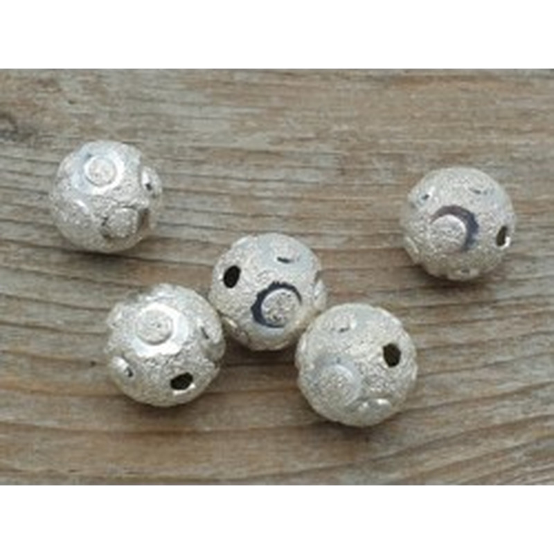Zwischenteil, Kugel 12mm, "Neusilber"