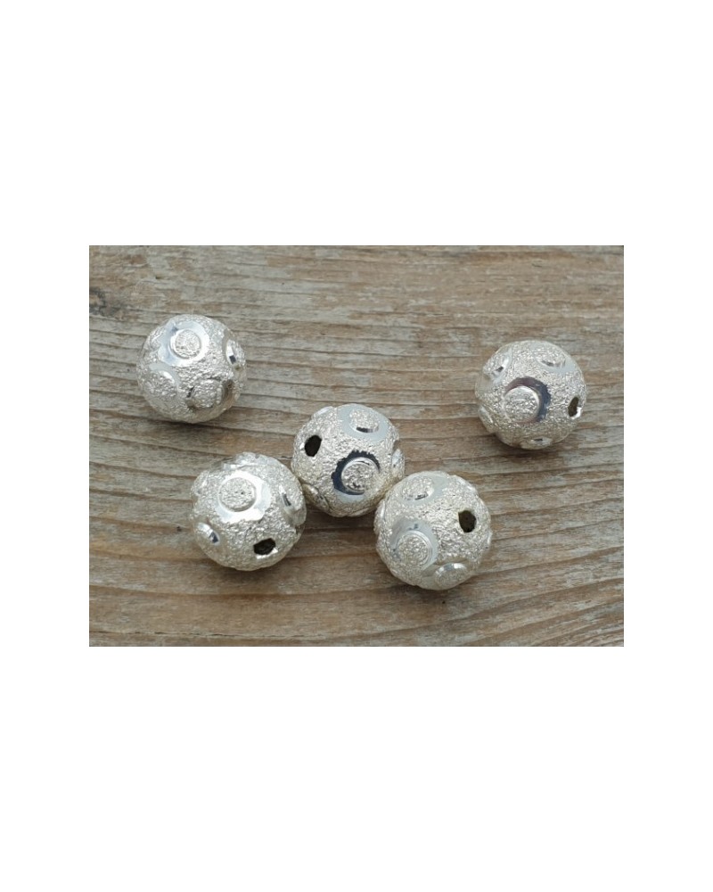 Zwischenteil, Kugel 12mm, "Neusilber"