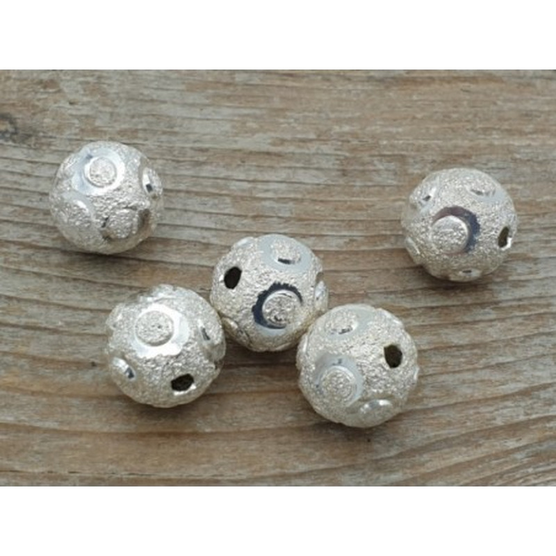 Zwischenteil, Kugel 12mm, "Neusilber"