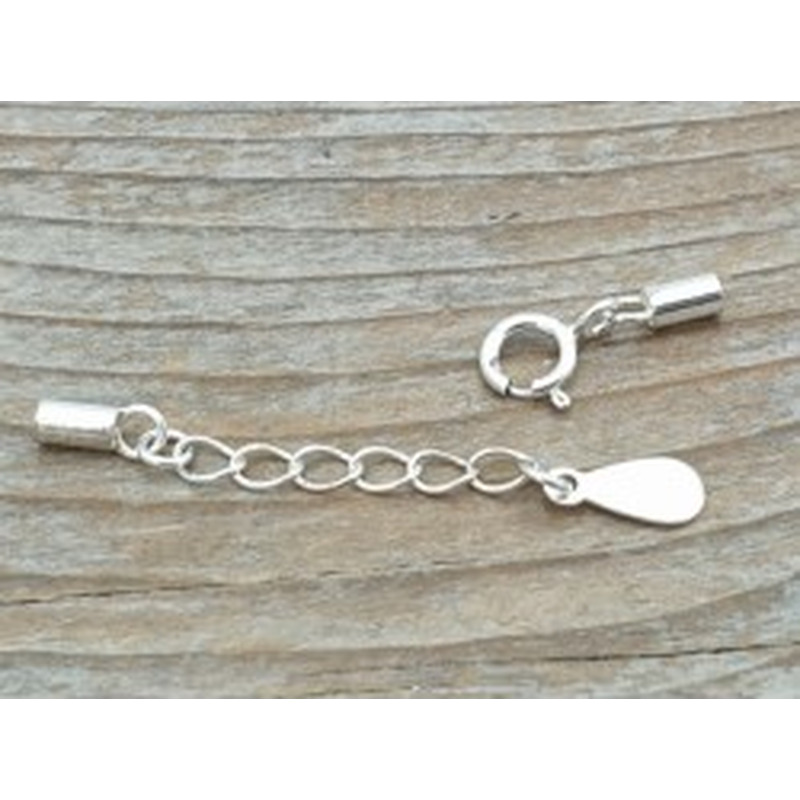 Federring mit Verlängerungsketterl, ID1.5mm, 925 Silber