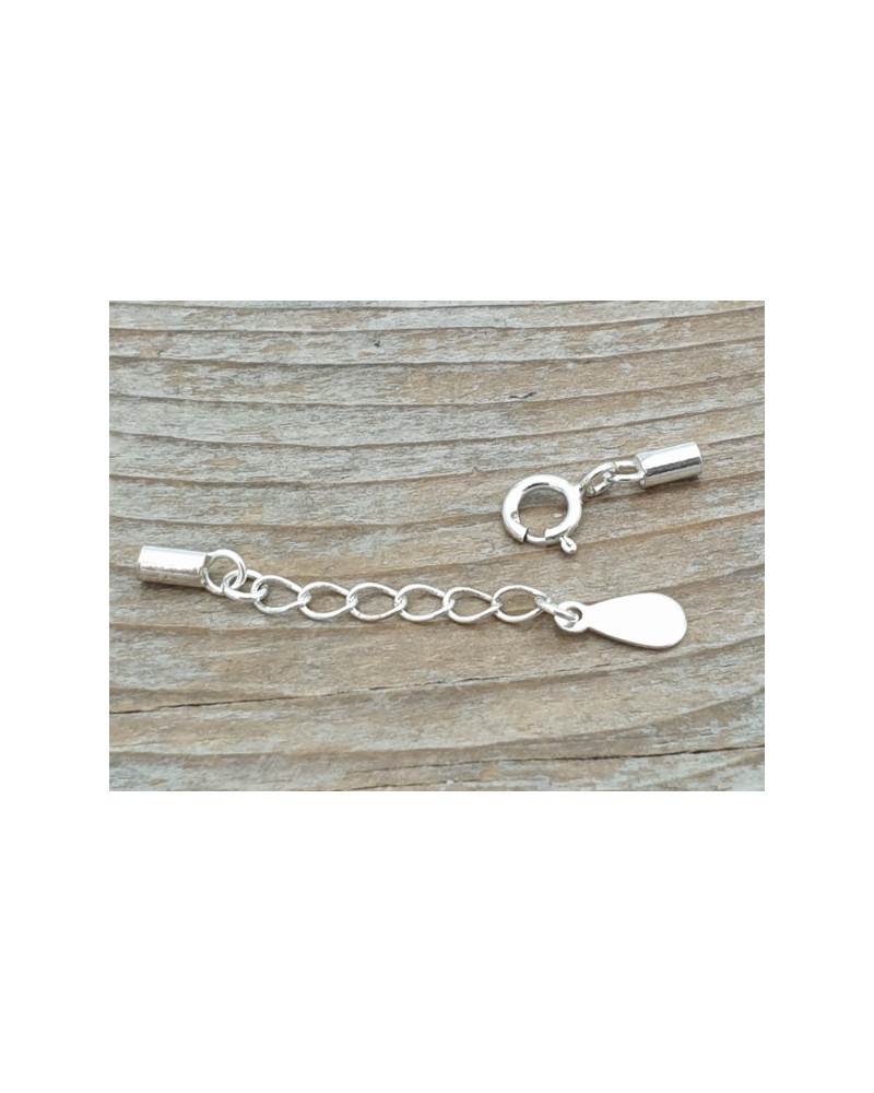 Federring mit Verlängerungsketterl, ID1.5mm, 925 Silber
