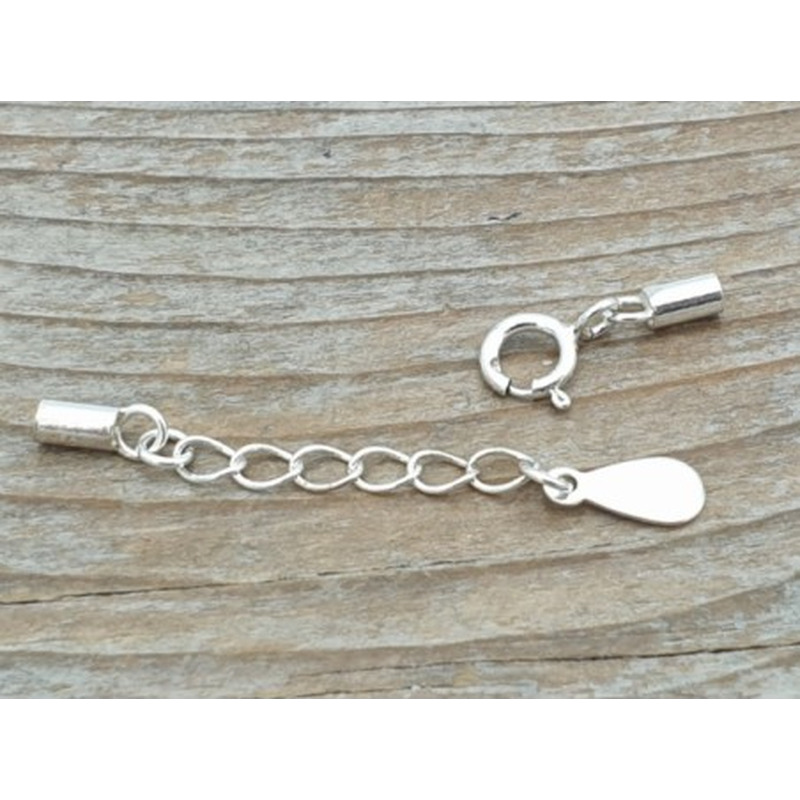 Federring mit Verlängerungsketterl, ID1.5mm, 925 Silber