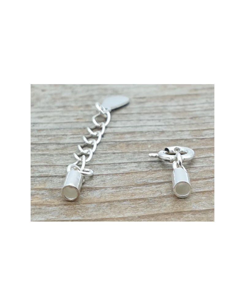 Federring mit Verlängerungsketterl, ID1.5mm, 925 Silber