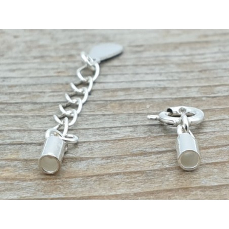 Federring mit Verlängerungsketterl, ID1.5mm, 925 Silber