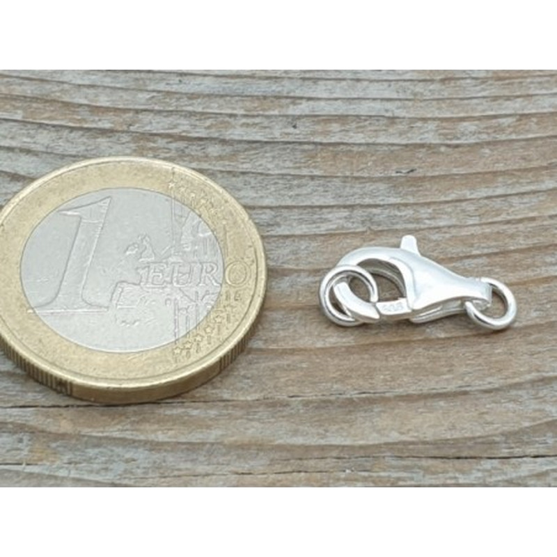 Schliesse 13mm, 925 Silber mit geschlossenen Ringen