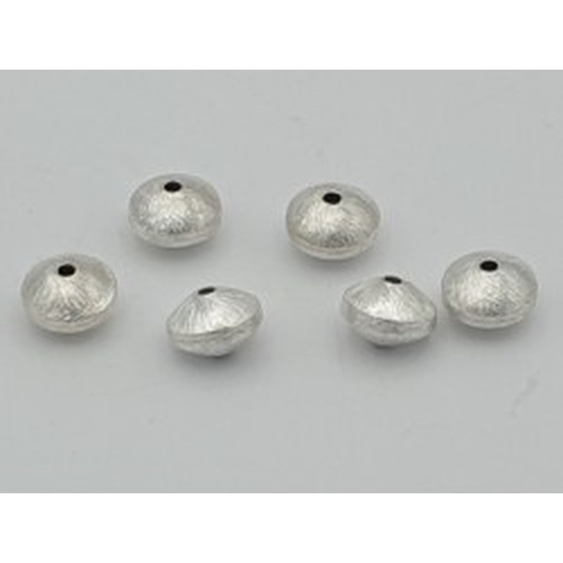 Zwischenteil, Scheibe 8x6mm, Metall versilbert