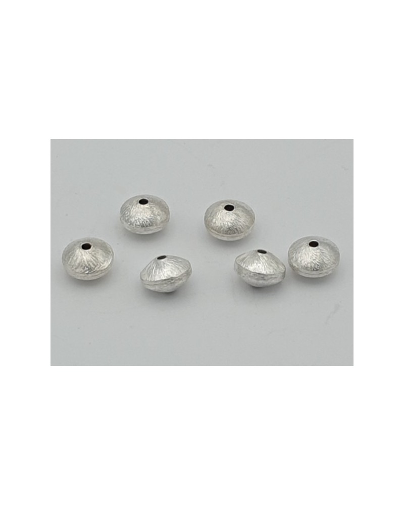 Zwischenteil, Scheibe 8x6mm, Metall versilbert
