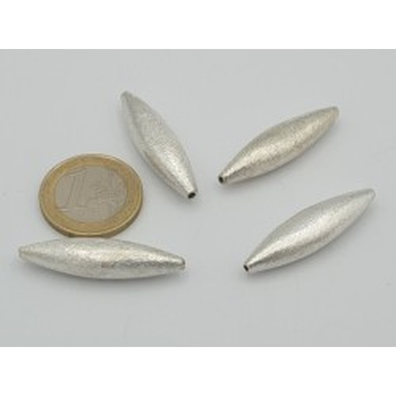 Zwischenteil, Olive 9x35mm, Metall versilbert 2
