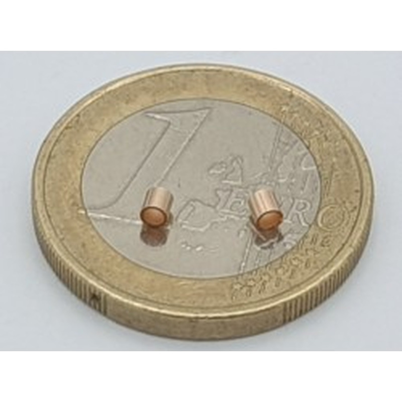 Quetschröhrchen 2x2mmmm Goldfilled ROSE (2 Stück) 2