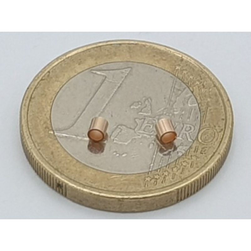Quetschröhrchen 2x2mmmm Goldfilled ROSE (2 Stück)