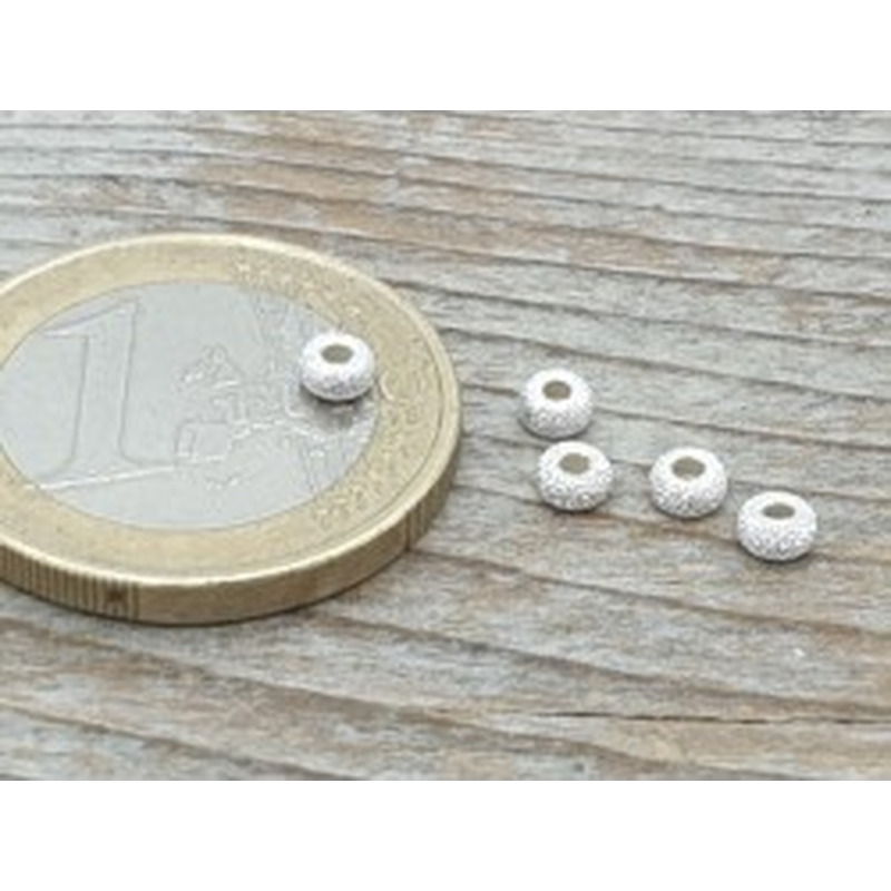 Zwischenteil, Scheibchen Stardust 3mm, 925 Silber 2