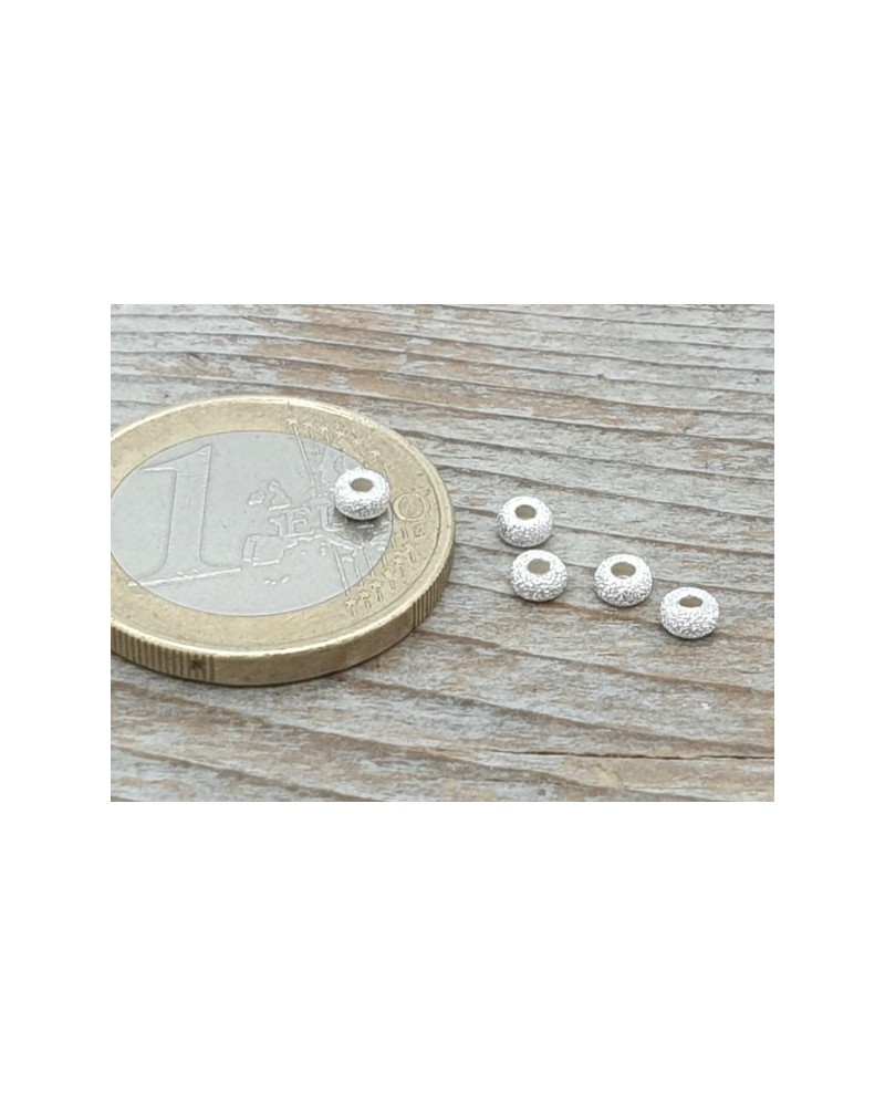 Zwischenteil, Scheibchen Stardust 3mm, 925 Silber