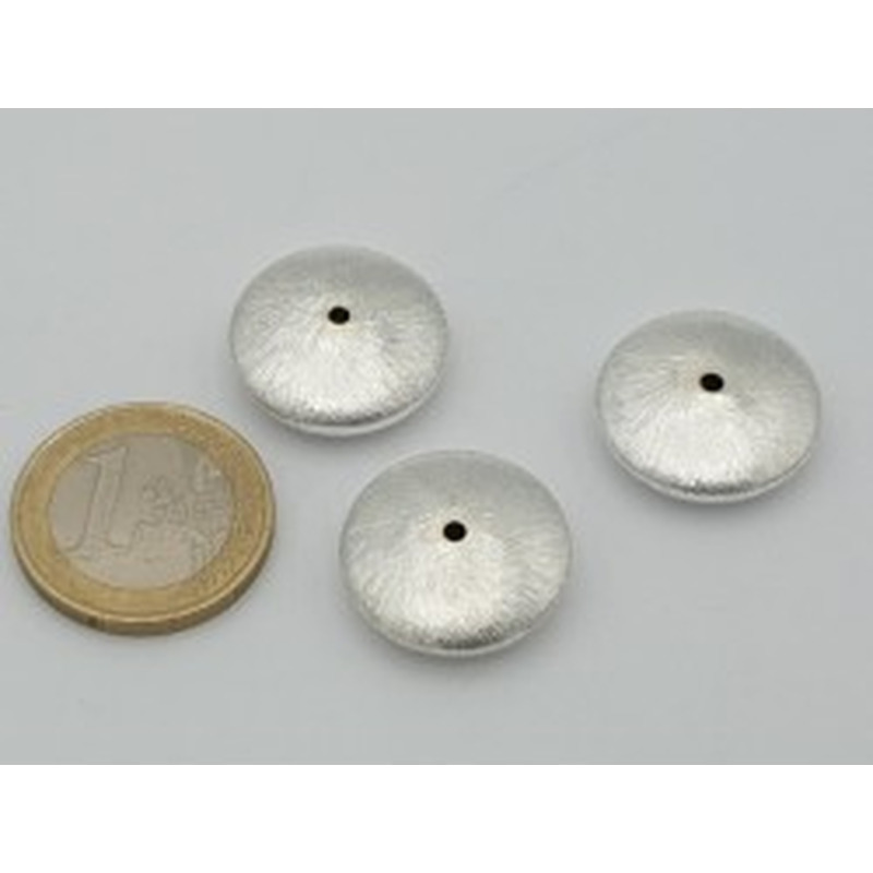 Zwischenteil, Scheibe 20x7mm, Metall versilbert 2