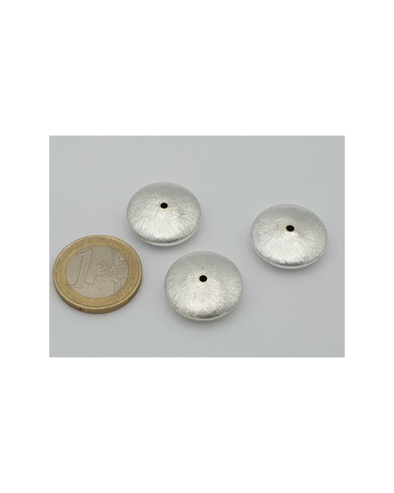 Zwischenteil, Scheibe 20x7mm, Metall versilbert