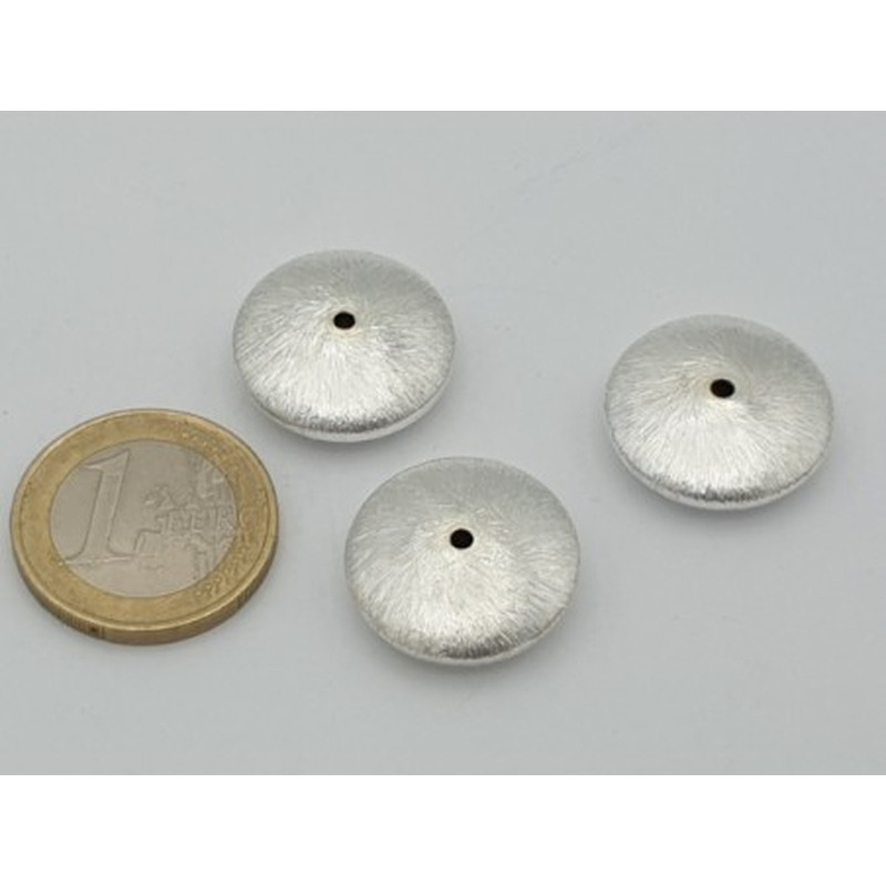 Zwischenteil, Scheibe 20x7mm, Metall versilbert