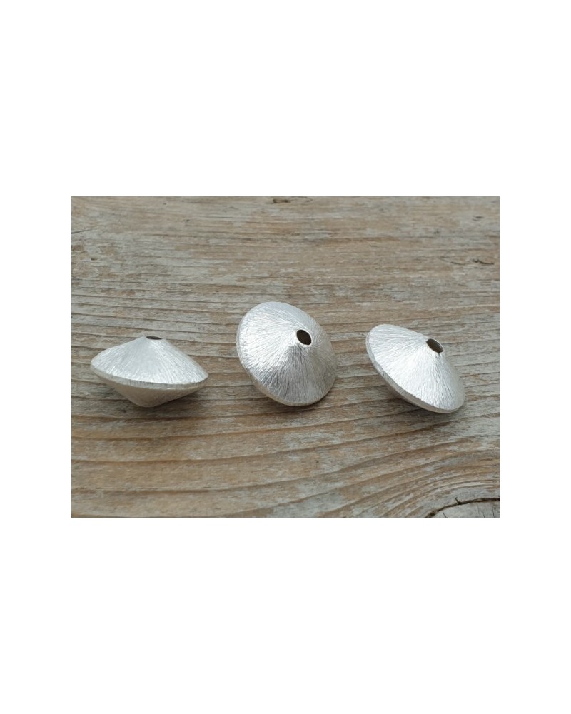 Zwischenteil, Scheibe 20x13mm, Metall versilbert