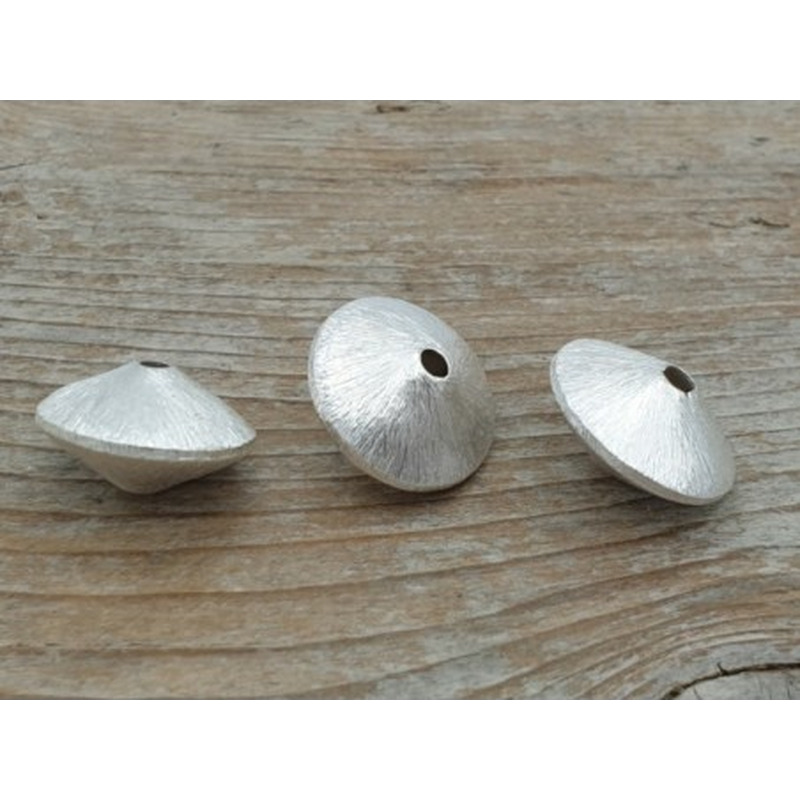 Zwischenteil, Scheibe 20x13mm, Metall versilbert