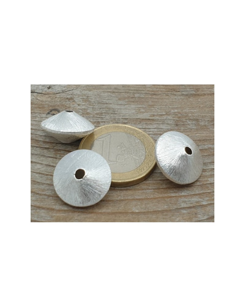 Zwischenteil, Scheibe 20x13mm, Metall versilbert
