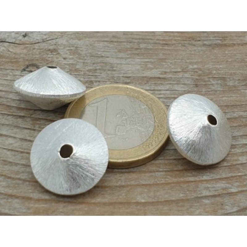 Zwischenteil, Scheibe 20x13mm, Metall versilbert