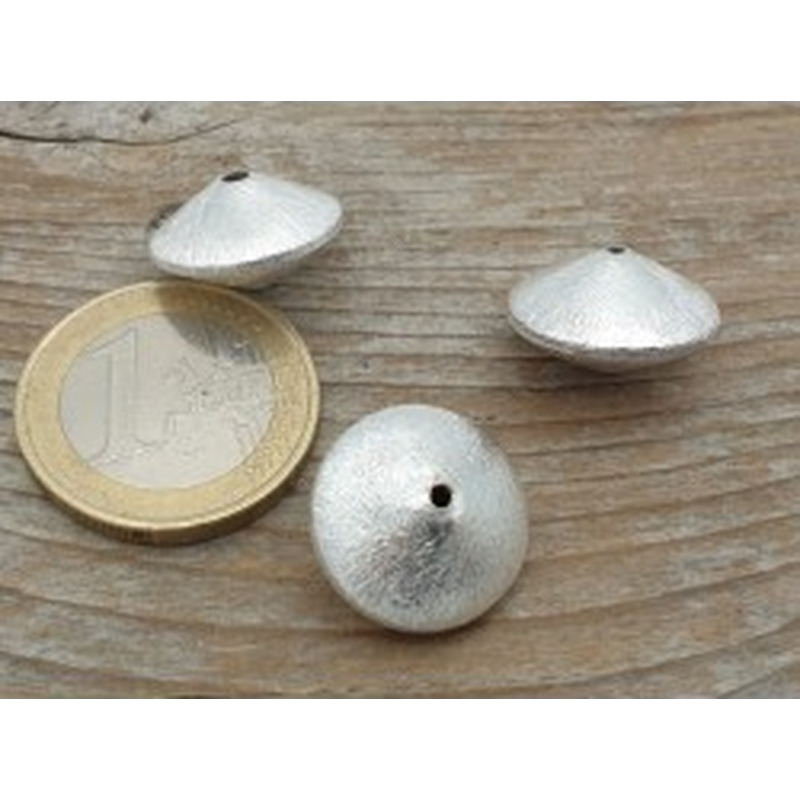 Zwischenteil, Scheibe 16x10mm, Metall versilbert 2
