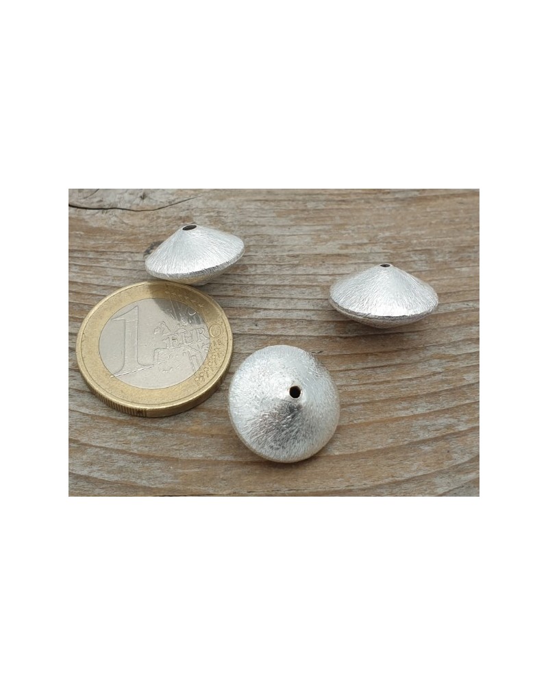 Zwischenteil, Scheibe 16x10mm, Metall versilbert