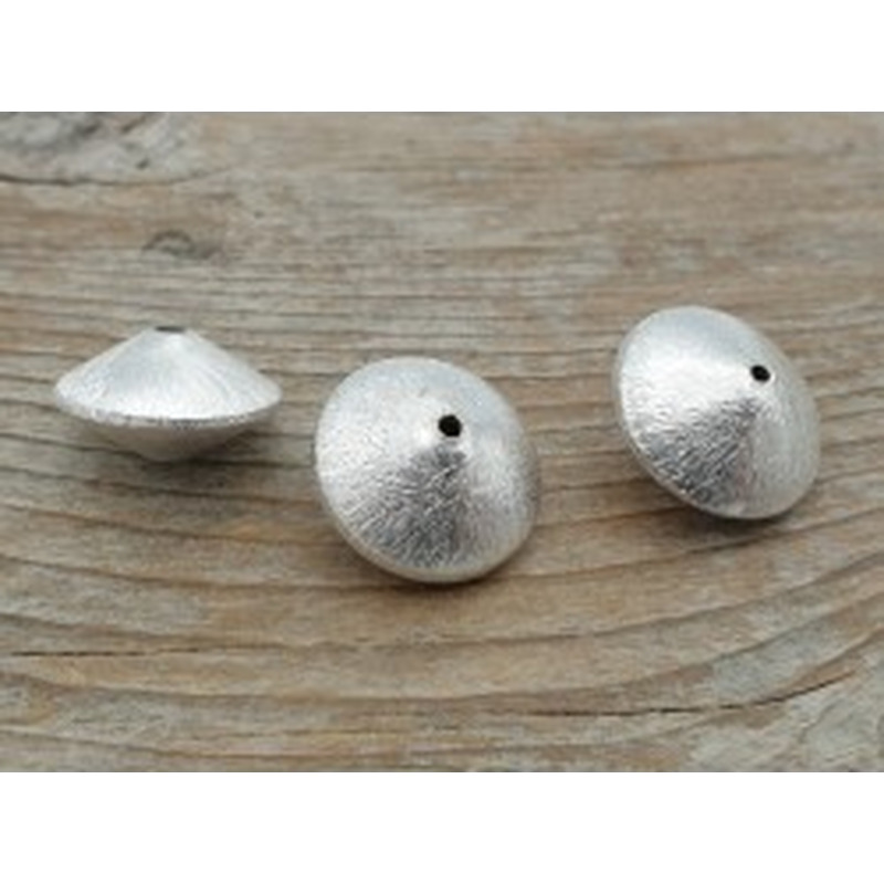 Zwischenteil, Scheibe 16x10mm, Metall versilbert