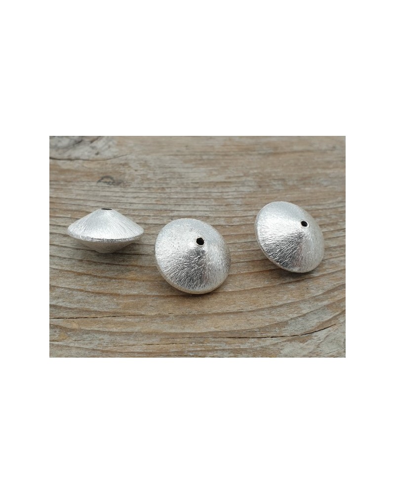 Zwischenteil, Scheibe 16x10mm, Metall versilbert