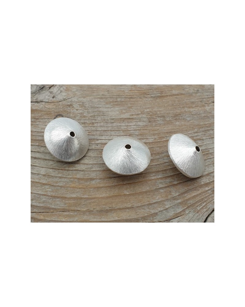 Zwischenteil, Scheibe 18x11mm, Metall versilbert