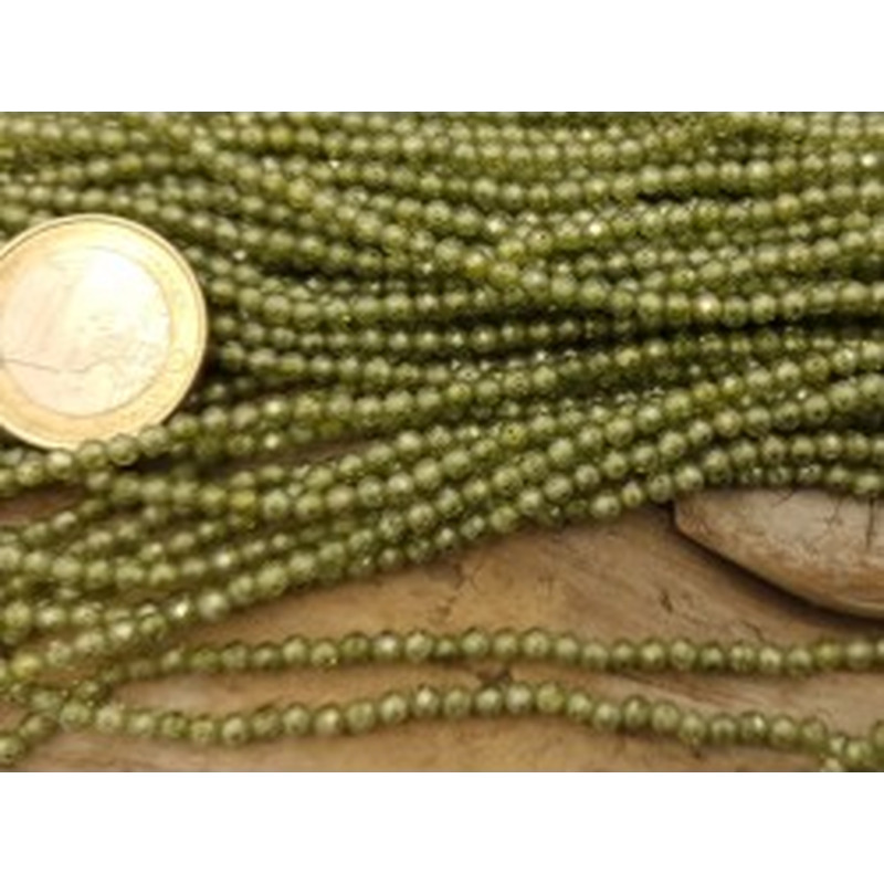 Zirkoniakette-stark funkelnd-facettiert 3mm 2