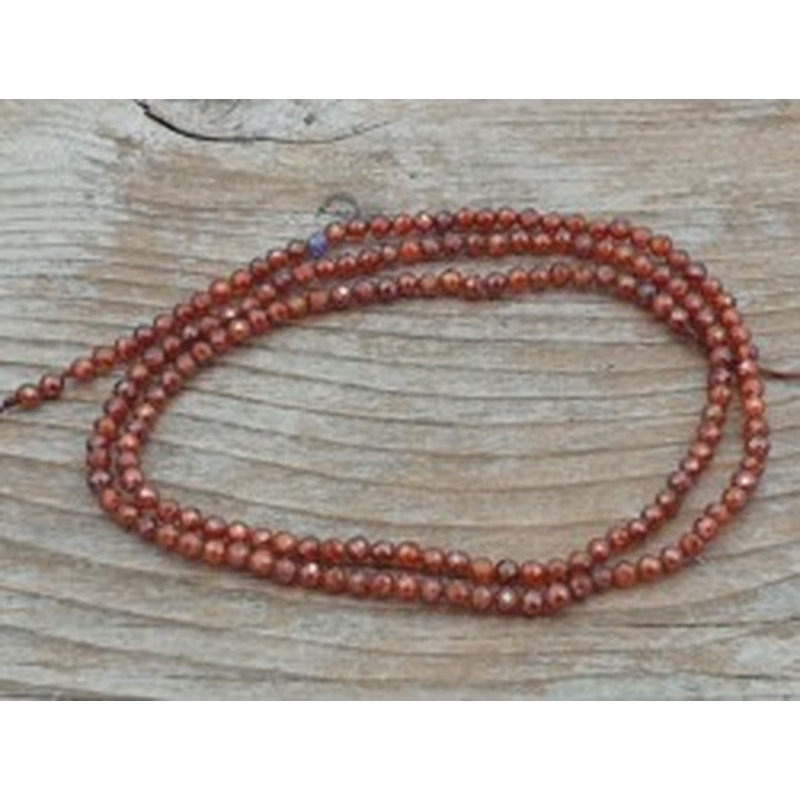 Zirkonkette-stark funkelnd-facettiert 2mm 2