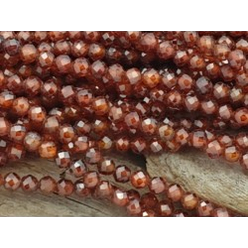 Zirkonkette-stark funkelnd-facettiert 2mm