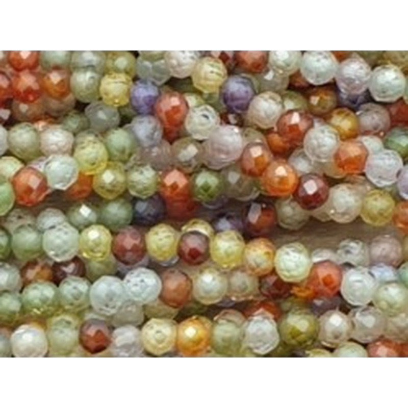 Zirkonkette-stark funkelnd-facettiert 2mm