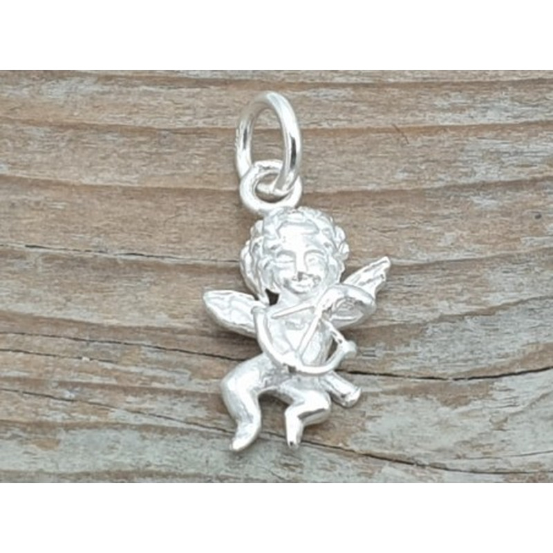 Charm Schutzengel 22mm, 925 Silber