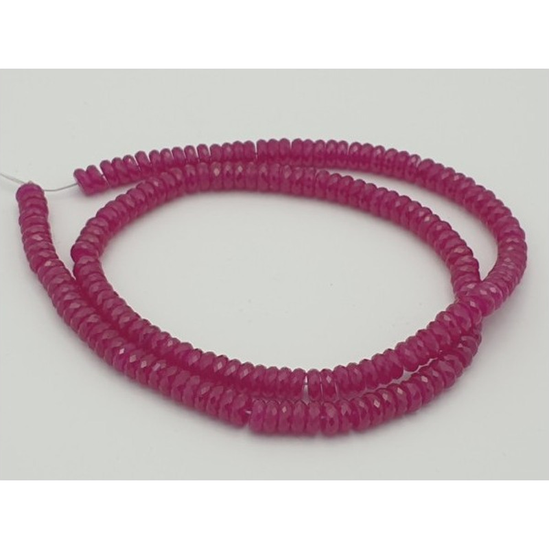 Rubin Kette 5.5mm facettiert