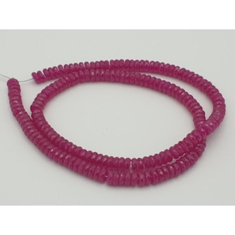 Rubin Kette 5.5mm facettiert