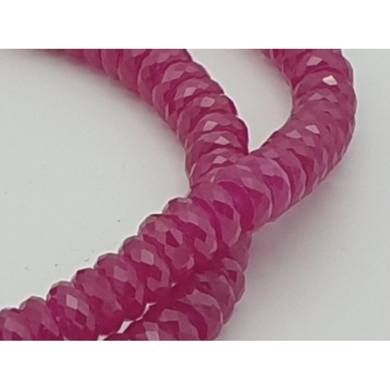Rubin Kette 5.5mm facettiert