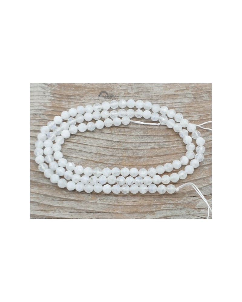 Mondsteintkette facettiert 3.5mm