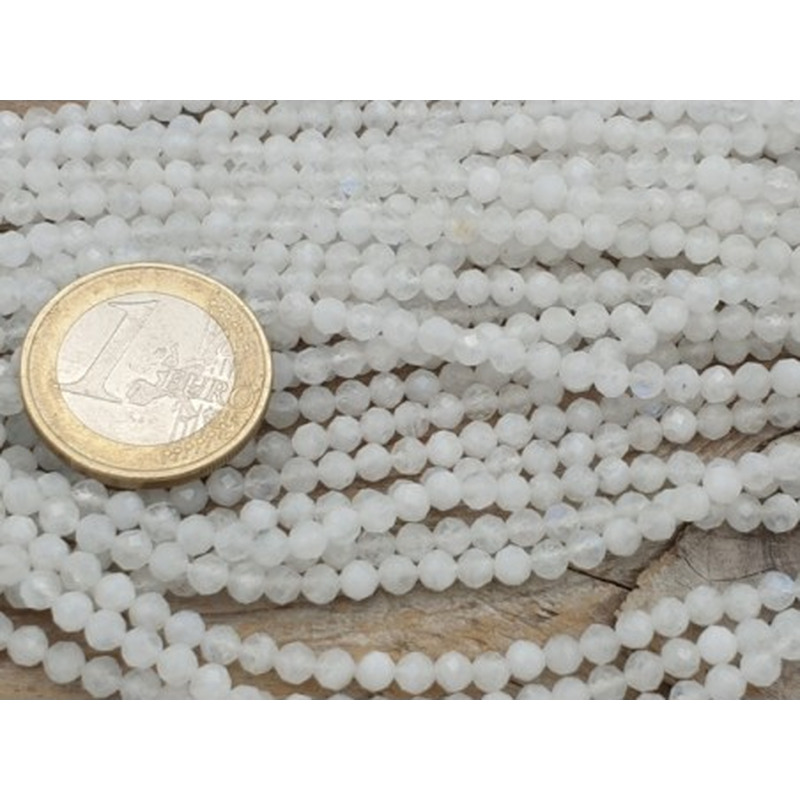 Mondsteintkette facettiert 3.5mm