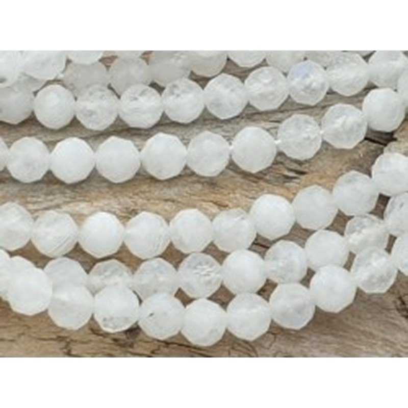 Mondsteintkette facettiert 3.5mm