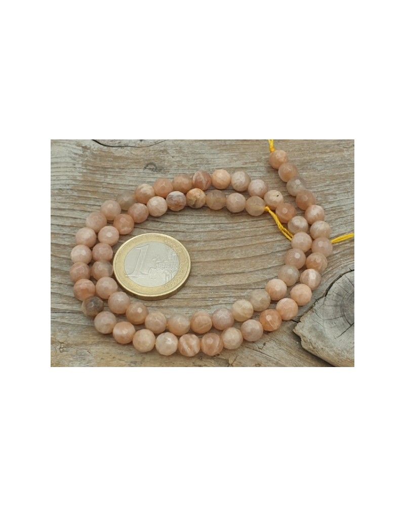 Mondsteintkette facettiert 6mm