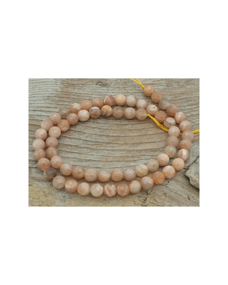 Mondsteintkette facettiert 6mm