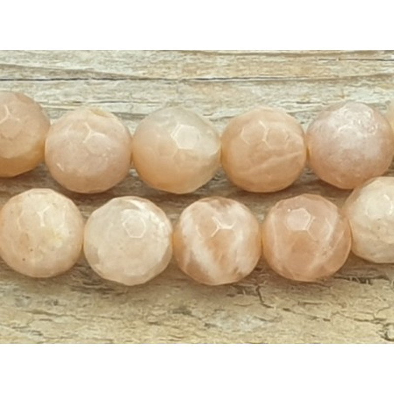 Mondsteintkette facettiert 6mm