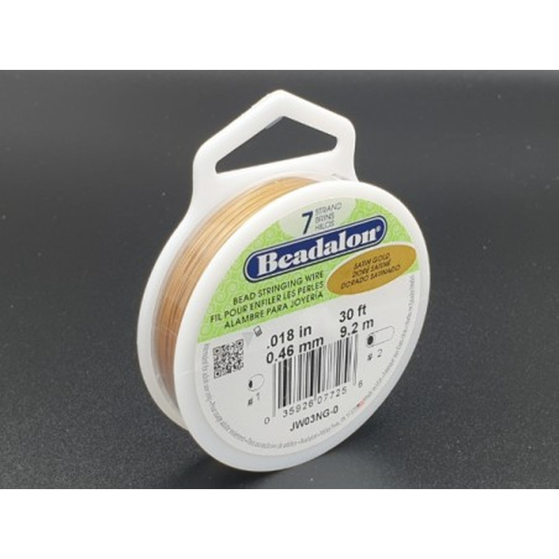 Jewelry Wire SATIN GOLD 0.46mm/9.2m/7str BEADALON
