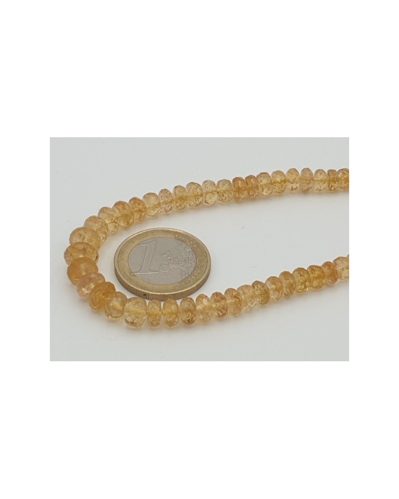 Goldtopas (Imperialtopas) Kette facettiert 4-8mm