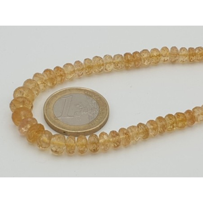 Goldtopas (Imperialtopas) Kette facettiert 4-8mm