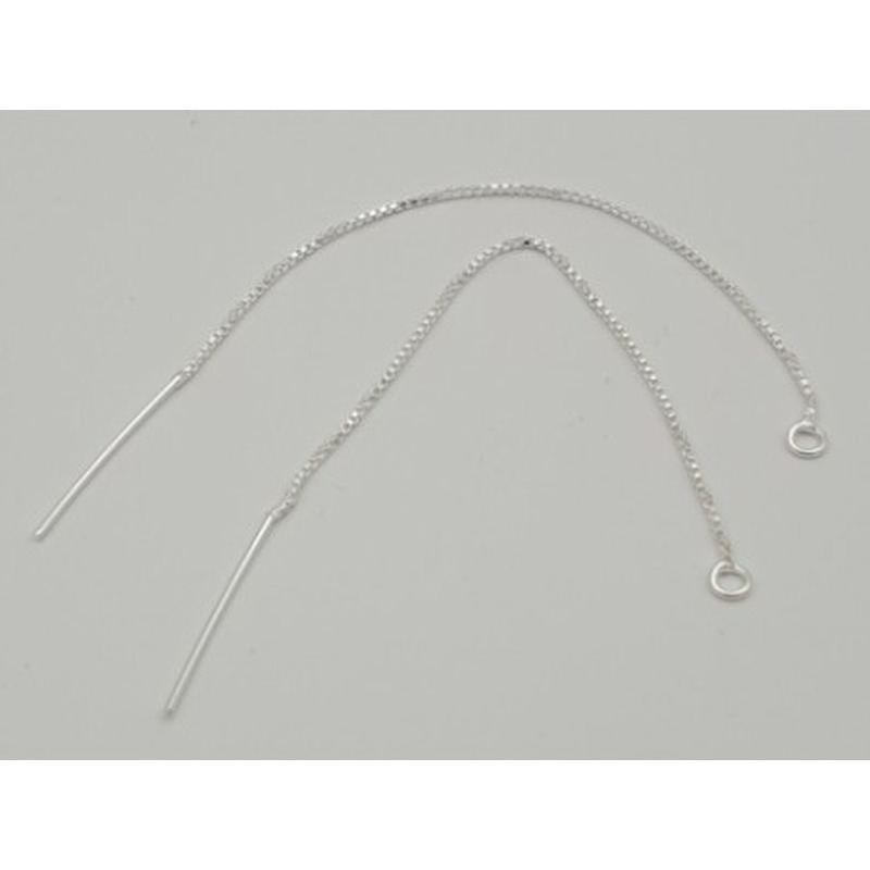 Ohrsteckerkette 100x0.7mm (2 Stk), 925 Silber